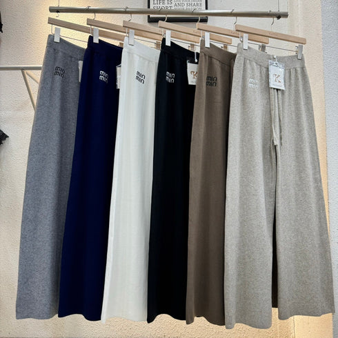 KELTIS Knitted Loose Straight Cut Pant